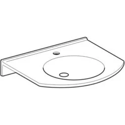 Geberit Waschbecken Publica 60 Cm Weiß Mit Hahnloch Mit Überlauf -Geschäft Für Duschzubehör 4123 402060016 Perspective