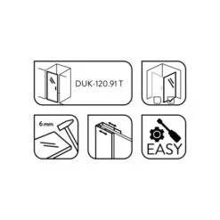 Baliv Seitenwand Für Duschkabine DUK-90.91W 90 Cm X 195 Cm Schwarz 22 Baliv Seitenwand Für Duschkabine DUK-90.91W 90 Cm X 195 Cm Schwarz -Geschäft Für Duschzubehör 4250312111031 WEB02 270521