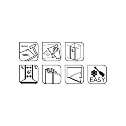 Baliv Dusch-Schwingtür DUK-80.60T 80 Cm X 195 Cm Chrom -Geschäft Für Duschzubehör 4250312111055 WEB02 270521