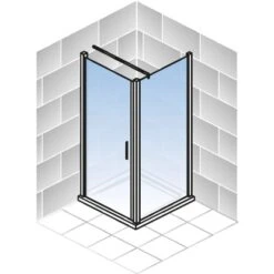 Schulte Youngline Drehtür Inkl. Seitenwand Chromoptik Echtglas Klar Hell -Geschäft Für Duschzubehör 440341 4081 2 1