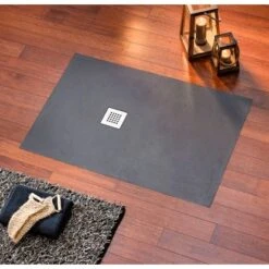 Ottofond Duschwanne Strato 100 Cm X 80 Cm X 2,4 Cm Anthrazit -Geschäft Für Duschzubehör 440898 3209 3