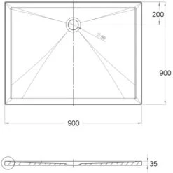 Ottofond Duschwanne Memphis 90 Cm X 90 Cm X 3,5 Cm Weiß -Geschäft Für Duschzubehör 441013 3209 4