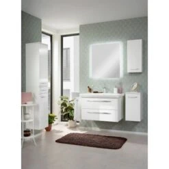 Fackelmann Keramik-Waschbecken 88,5 Cm Milano Weiß -Geschäft Für Duschzubehör 480522 3254 5