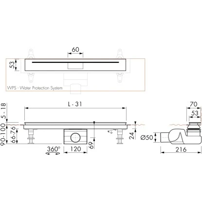 ESS Easy Drain Duschrinne XS Nano Wall Design 120 Cm 7 ESS Easy Drain Duschrinne XS Nano Wall Design 120 Cm – Bild 5