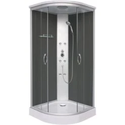 Sanotechnik Komplettduschkabine Punto 209 Cm X 90 Cm X 90 Cm Schwarz