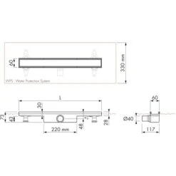 ESS Easy Drain Duschrinne Compact Fliese FF 90 Cm Sperrwasserhöhe 30 Mm -Geschäft Für Duschzubehör 4855490 4855508 4855516 tz