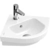 Villeroy & Boch Eck-Handwaschbecken Subway 2.0 32 Cm Alpinweiß Mit HL Und ÜL -Geschäft Für Duschzubehör 501689 4123 vbb d 731945 2
