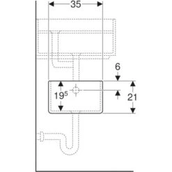 Geberit Gipsfangbecken Publica Unterteil 25 Cm Weiß -Geschäft Für Duschzubehör 515940 4123 das 762254 5