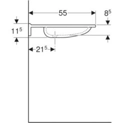 Geberit Waschbecken Publica 60 Cm Weiß Mit Hahnloch Mit Überlauf -Geschäft Für Duschzubehör 516773 4123 das 762292 5