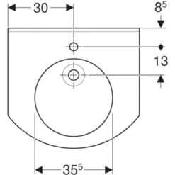 Geberit Waschbecken Publica 60 Cm Weiß Mit Hahnloch Mit Überlauf -Geschäft Für Duschzubehör 516773 4123 das 762453 5