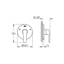 Grohe 5-Wege Umstellung Eurosmart Chrom -Geschäft Für Duschzubehör 518042 4520 2051551