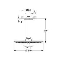 Grohe Kopfbrausenset Rainshower Cosmopolitan 210 Deckenauslass 142 Mm Chrom 5 Grohe Kopfbrausenset Rainshower Cosmopolitan 210 Deckenauslass 142 Mm Chrom -Geschäft Für Duschzubehör 518495 4520 1790961