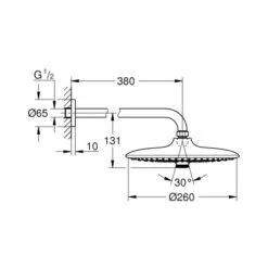 Grohe Kopfbrauseset Euphoria 260 SmartControl Chrom 3 Strahlarten -Geschäft Für Duschzubehör 518551 4520 2101476