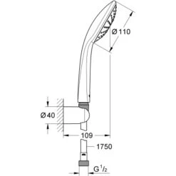 Grohe QuickFix Wandhalterset Vitalio Joy 110 Mono Chrom -Geschäft Für Duschzubehör 5186002 4520 1745089 1