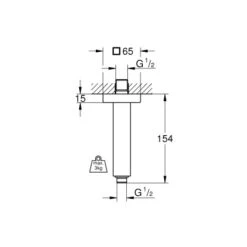 Grohe Deckenauslass Rainshower Chrom Länge 154 Mm 5 Grohe Deckenauslass Rainshower Chrom Länge 154 Mm -Geschäft Für Duschzubehör 518639 4520 2044805