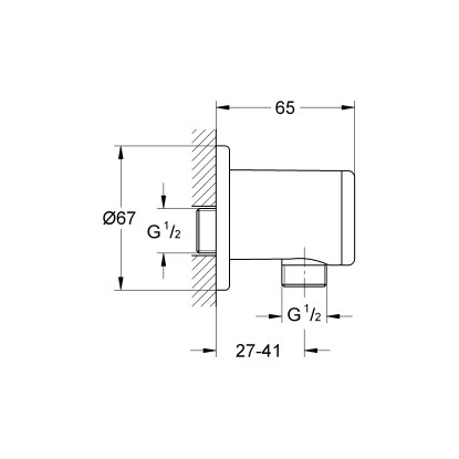 Grohe Wandanschlussbogen Relexa Chrom 4 Grohe Wandanschlussbogen Relexa Chrom – Bild 2