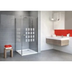 Schulte Set Drehtür Und Seitenwand Cubic 192 Cm X 90 Cm X 90 Cm -Geschäft Für Duschzubehör 560530 4081 2