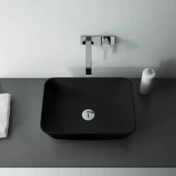 Maximus Aufsatzwaschbecken 45,5 Cm Reni Keramik Schwarz 7 Maximus Aufsatzwaschbecken 45,5 Cm Reni Keramik Schwarz -Geschäft Für Duschzubehör 5907546859640 4807 3