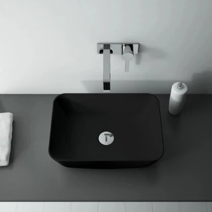 Maximus Aufsatzwaschbecken 45,5 Cm Reni Keramik Schwarz 5 Maximus Aufsatzwaschbecken 45,5 Cm Reni Keramik Schwarz – Bild 3