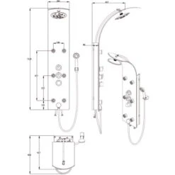 Duschpaneel Glas Weiß 13 Duschpaneel Glas Weiß -Geschäft Für Duschzubehör 59 4008431600253 Zeichnung
