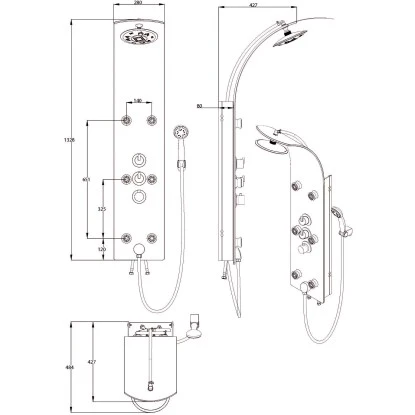 Duschpaneel Glas Weiß 8 Duschpaneel Glas Weiß – Bild 6