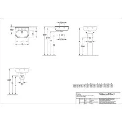 Villeroy & Boch Handwaschbecken Compact O.Novo 50 Cm Weiß Mit HL Mit ÜL CPlus -Geschäft Für Duschzubehör 6045 536046 536047 53604 5