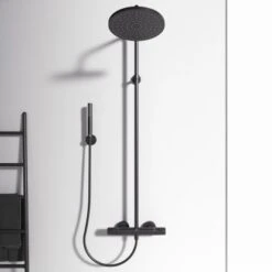 Ideal Standard Duschsystem Ceratherm T25 Kopfbrause 30 Cm Silk Black -Geschäft Für Duschzubehör 611775 3049 6