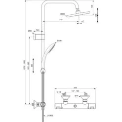 Ideal Standard Duschsystem Ceratherm T25 Chrom 9 Ideal Standard Duschsystem Ceratherm T25 Chrom -Geschäft Für Duschzubehör 611777 3049 4