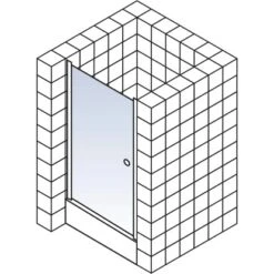 Schulte ExpressPlus Drehtür In Nische Garant Alu Natur Rechts 200x100cm -Geschäft Für Duschzubehör 63368 2053 4060991056079 5