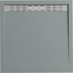 Verosan+ Duschplatte Mit Duschrinne Hellgrau 90 Cm X 90 Cm