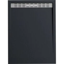 Verosan+ Duschplatte Mit Duschrinne Schwarz 120 Cm X 90 Cm