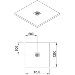 Bodenebenes Verfliesbares Duschelement 120 Cm X 120 Cm -Geschäft Für Duschzubehör 674803 3209 3