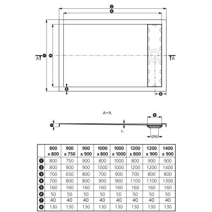 Duschwanne Plateau 80 Cm X 80 Cm 5 Duschwanne Plateau 80 Cm X 80 Cm – Bild 3