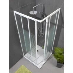 Schulte Eckdusche Sunny Mit Querstreifen 90 X 90 Cm 2-teilig Variabel Alu Natur -Geschäft Für Duschzubehör 6778583 AB02