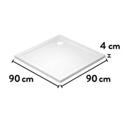 Baliv Duschwanne DW-90.110E Acryl In Steinoptik 90 Cm X 90 Cm Weiß -Geschäft Für Duschzubehör 700710238676 VM01 190221 L