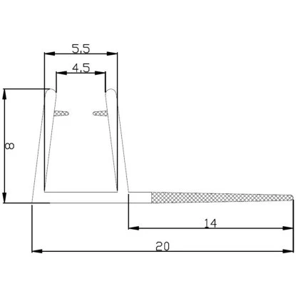 Vertikale Türabschlussdichtung 2er-Set 5 Mm Glasstärke 4 Vertikale Türabschlussdichtung 2er-Set 5 Mm Glasstärke – Bild 2