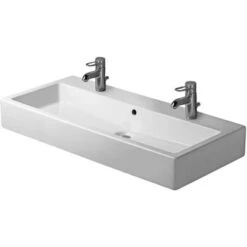 Duravit Waschbecken Vero 100 Cm Weiß Mit Überlauf + 2 Hahnlöchern
