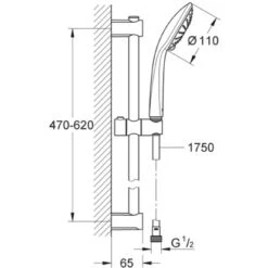 Grohe QuickFix Brausestangenset Vitalio Joy -Geschäft Für Duschzubehör 729636 4520 2