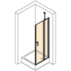 Hüppe Schwingtür Design Pure Festes Segment BxH: 80 Cm X 200 Cm Black Edition -Geschäft Für Duschzubehör 74325 2438 HPUV28P07MAF 21 8