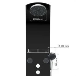 Eisl Duschpaneel Karibik 3 In 1 Mit Regendusche Sechs Massagedüsen Schwarz -Geschäft Für Duschzubehör 7663602 2759 4