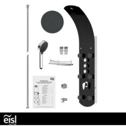 Eisl Duschpaneel Karibik 3 In 1 Mit Regendusche Sechs Massagedüsen Schwarz -Geschäft Für Duschzubehör 7663602 2759 5