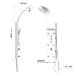 Eisl Duschpaneel Karibik 3 In 1 Mit Regendusche Sechs Massagedüsen Weiß -Geschäft Für Duschzubehör 7663628 2759 3