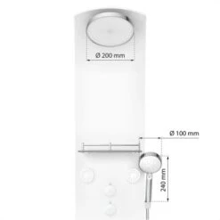 Eisl Duschpaneel Karibik 3 In 1 Mit Regendusche Sechs Massagedüsen Weiß -Geschäft Für Duschzubehör 7663628 2759 4