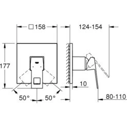 Grohe Einhand-Brausebatterie Eurocube Chrom -Geschäft Für Duschzubehör 792984 4520 2