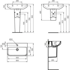 Ideal Standard Waschtisch I.life S 60 Cm Weiß -Geschäft Für Duschzubehör 8014140491569 3049 VM 08