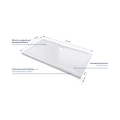 Aurlane Duschtasse "Pure" 140 X 90 Weiß -Geschäft Für Duschzubehör 808071 4018 FAC371 USP