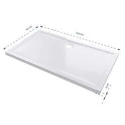 Aurlane Duschtasse "Pure" 140 X 90 Weiß -Geschäft Für Duschzubehör 808071 4018 FAC371 mit Mae