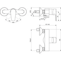 Ideal Standard Brausearmatur Esla Aufputz Chrom -Geschäft Für Duschzubehör 817432 3049 2
