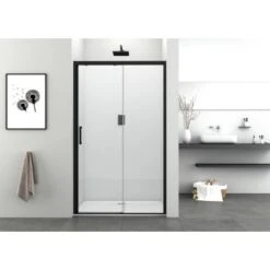 Sanotechnik Schiebetür Elite Mit Soft Close 98 - 100 Cm X 195 Cm Schwarz