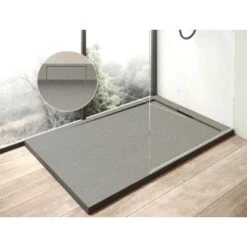 Ottofond Duschwanne Zona 140x80/3,3 Cm Zementgrau -Geschäft Für Duschzubehör 8714537 1